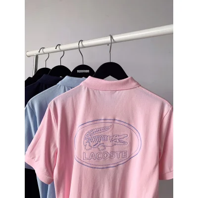 Футболка Lacoste Embroider Logos "Pink" фото № 7