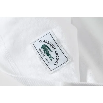 Поло Lacoste Cotton With Crocodile Logo "White" фото № 3