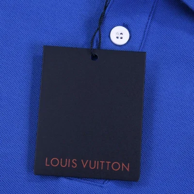 Поло Louis Vuitton With White Logo "Blue" фото № 3