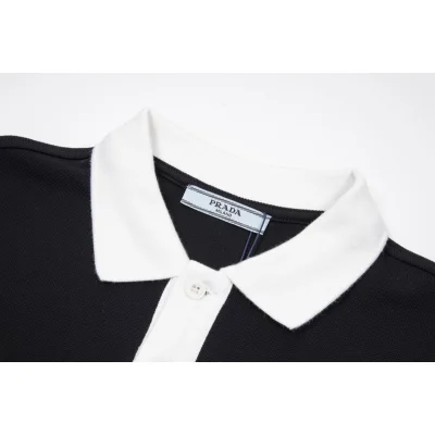 Поло Prada With Leather Logo Patch "Black" фото № 3
