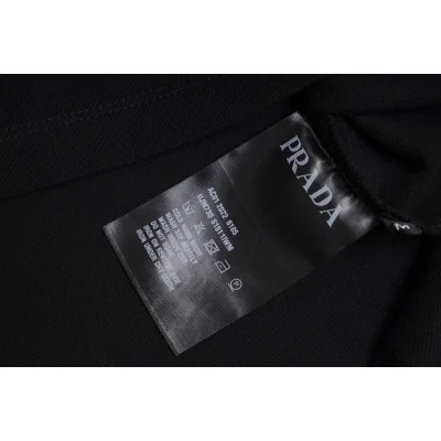 Поло Prada With Leather Logo Patch "Black" фото № 4