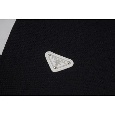 Поло Prada With Leather Logo Patch "Black" фото № 6