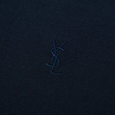 Поло Saint Laurent Three-Letter Logo "Blue" фото № 5