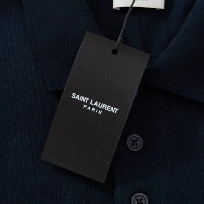 Поло Saint Laurent Three-Letter Logo "Blue" фото № 6