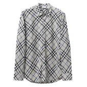 Рубашка Burberry Checked Print Diagonal Dark Lines "Gray"