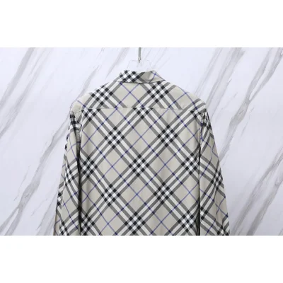 Рубашка Burberry Checked Print Diagonal Dark Lines "Gray" фото № 3