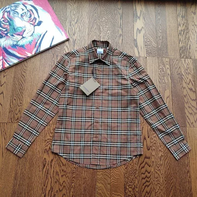 Рубашка Burberry Into A Cage "Brown" фото № 2