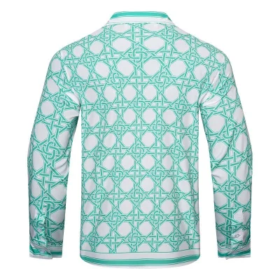 Рубашка Casablanca Pattern Of Straight Stripes "White, Green" фото № 2 Рубашка Casablanca Pattern Of Straight Stripes "White, Green" фото № 2