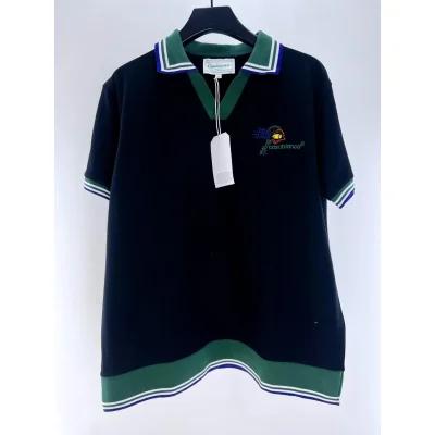 Рубашка Casablanca Frontside Print Green Racket Green Logo "Black" фото № 4 Рубашка Casablanca Frontside Print Green Racket Green Logo "Black" фото № 4