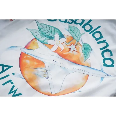 Рубашка Casablanca Short Sleeves Orange Citrus Airplane "White" фото № 3