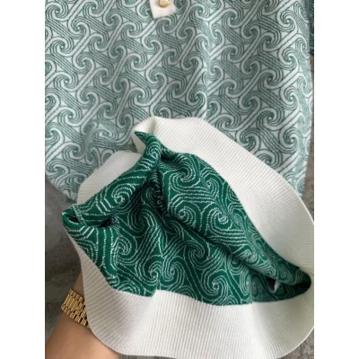 Рубашка Casablanca White Rounded Lines Red Romb "Green" фото № 4