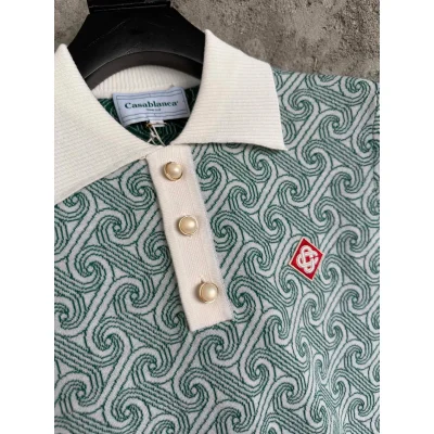 Рубашка Casablanca White Rounded Lines Red Romb "Green" фото № 2