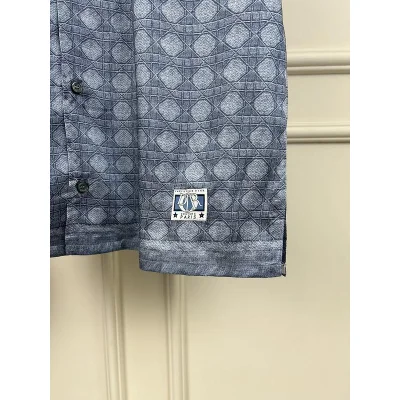 Рубашка Christian Dior Many Rombes Print "Blue" фото № 3