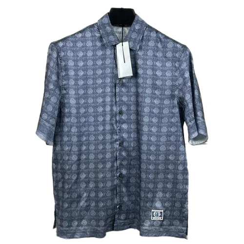 Рубашка Christian Dior Many Rombes Print "Blue"