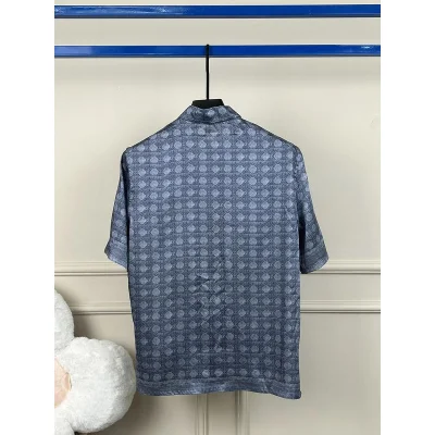 Рубашка Christian Dior Many Rombes Print "Blue" фото № 2