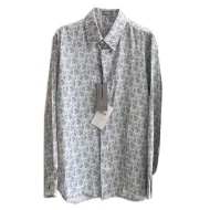 Рубашка Christian Dior White Logos Many Print "Blue"