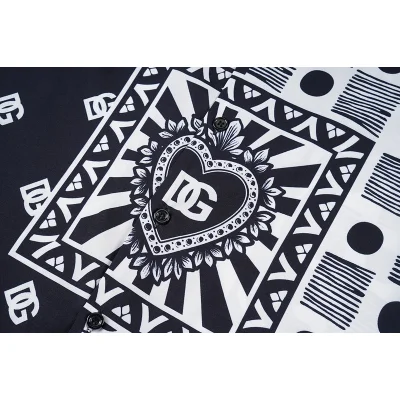 Рубашка Dolce Gabbana Logo Inside Heart "Black" фото № 3