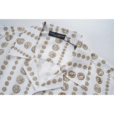Рубашка Dolce Gabbana Coin Print "White" фото № 6 Рубашка Dolce Gabbana Coin Print "White" фото № 6