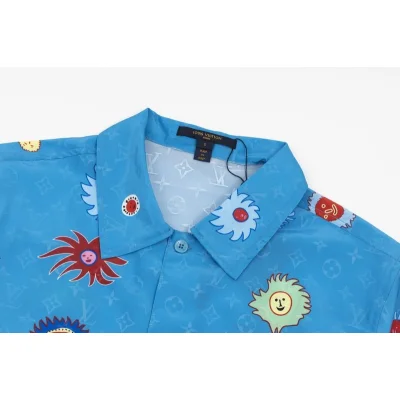 Рубашка Louis Vuitton With The Image Of The Sun "Blue" фото № 8