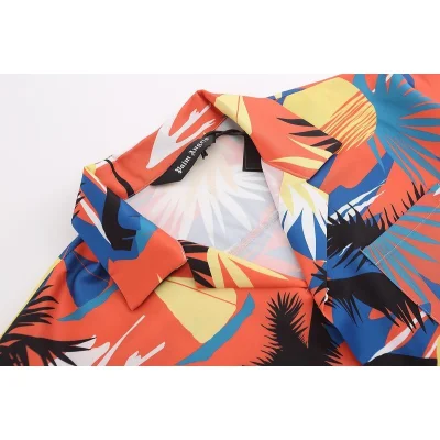Рубашка Palm Angels Summer Style With Pocket "Orange/Blue" фото № 2