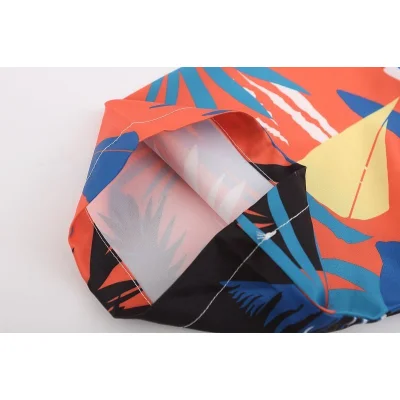 Рубашка Palm Angels Summer Style With Pocket "Orange/Blue" фото № 8