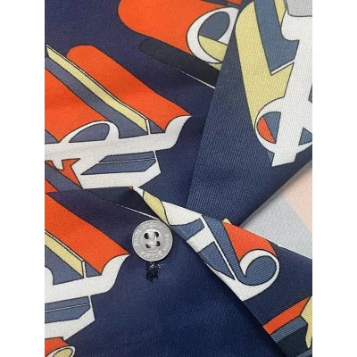 Рубашка Palm Angels Monogram Print "Blue" фото № 2