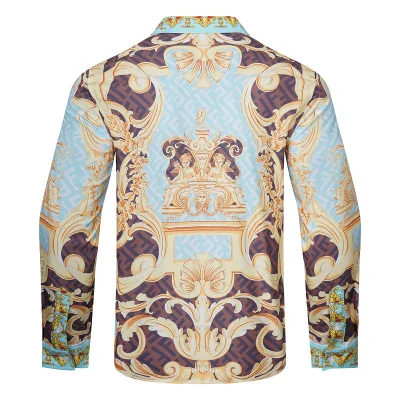 Рубашка Versace Royal Style "Blue/Brown" фото № 6