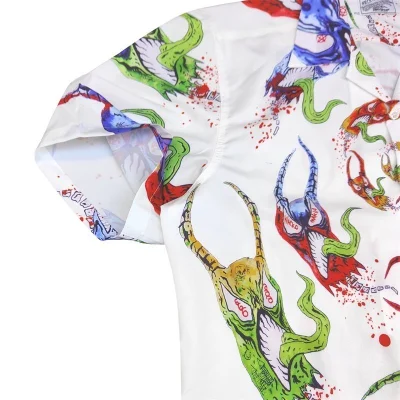 Рубашка Wacko Maria X Neck Face Dance Of The Demons "White" фото № 7 Рубашка Wacko Maria X Neck Face Dance Of The Demons "White" фото № 7