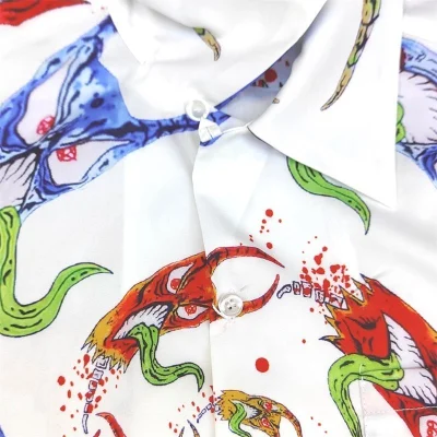 Рубашка Wacko Maria X Neck Face Dance Of The Demons "White" фото № 9 Рубашка Wacko Maria X Neck Face Dance Of The Demons "White" фото № 9