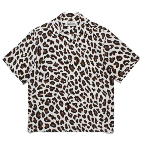 Рубашка Wacko Maria Leopard Style "White/Brown"