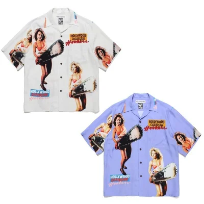 Рубашка Wacko Maria Hollywood Chainsaw "Lilac" фото № 2