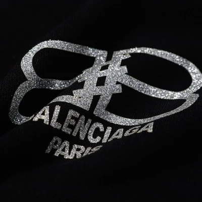 Шорты Balenciaga With Shiny Logo "Black" фото № 4