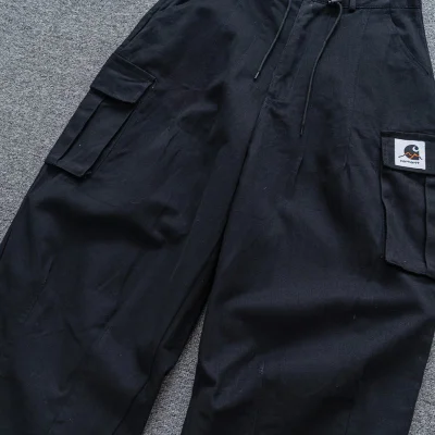 Шорты Carhartt Extra Long With Logo And Pockets "Black" фото № 3