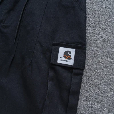 Шорты Carhartt Extra Long With Logo And Pockets "Black" фото № 5