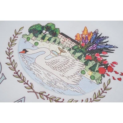 Шорты Casablanca Goose Garden Pond Flowers "White" фото № 3