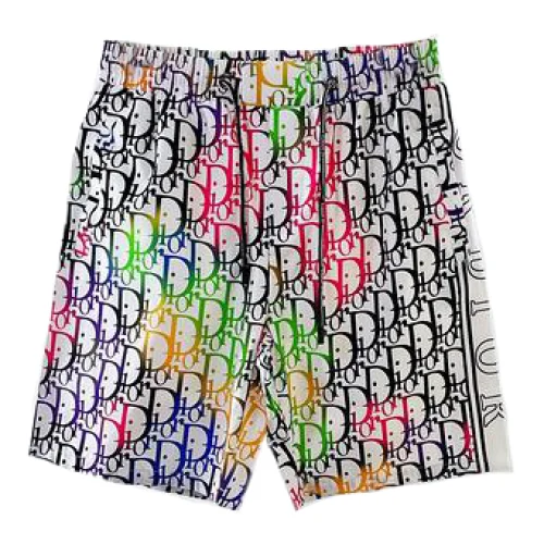Шорты Christian Dior Colorful Logos Print "Black"