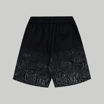 Шорты Christian Dior With Multiplied Text Logo "Black" фото № 6