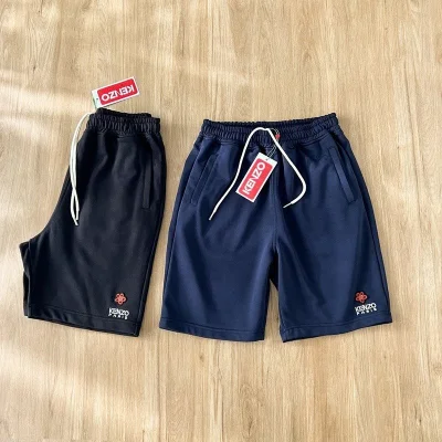 Шорты Kenzo With Text Logo And Flower "Black" фото № 2