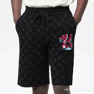 Шорты Louis Vuitton In The Style Of Graffiti "Black/Gray" фото № 9