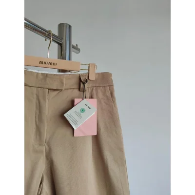 Шорты Miu Miu Frontside Backside Light Brown Logo Miu Miu "Brown" фото № 3