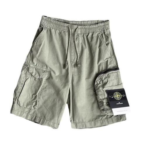 Шорты Stone Island With A Chevron Patch "Green/Gray"