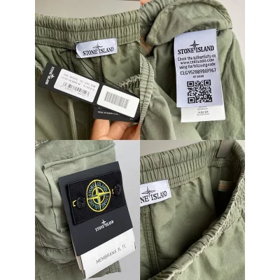 Шорты Stone Island With A Chevron Patch "Green/Gray" фото № 3