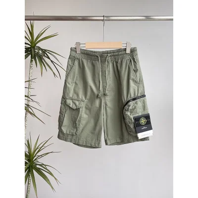 Шорты Stone Island With A Chevron Patch "Green/Gray" фото № 2