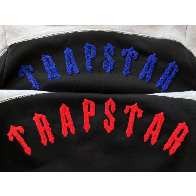 Худи Trapstar Bicolor With Colorful Embroidered Logo Lettering "Black,Red" фото № 3