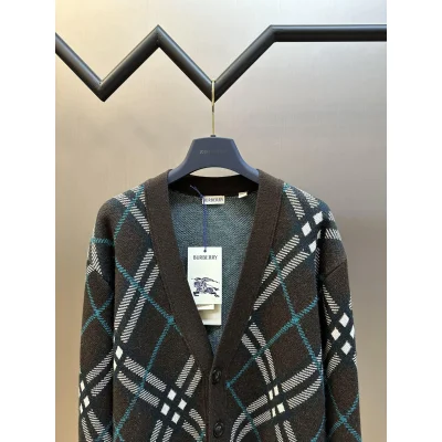 Кардиган Burberry White And Green Lines Print "Brown" фото № 2