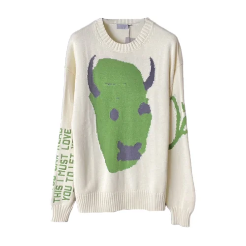 Свитер Dior With Text On The Sleeve "Beige"