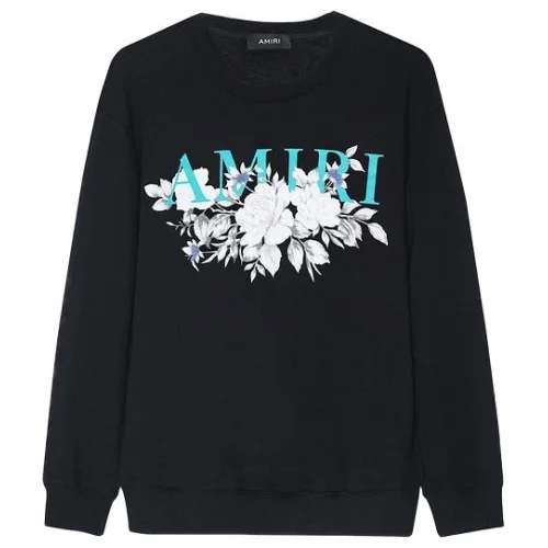 Свитшот Amiri Print Flora "Black"