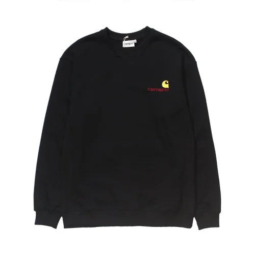 Свитшот Carhartt With Yellow Logo "Black"