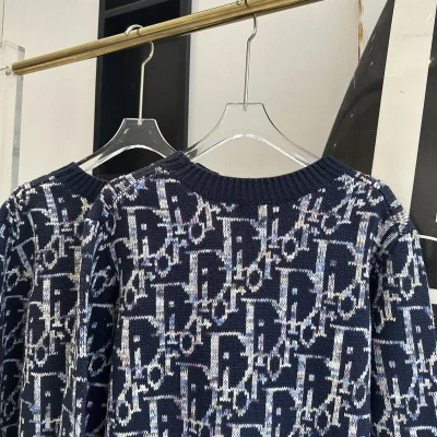 Свитшот Christian Dior Many White Logos "Blue" фото № 2