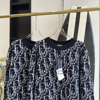 Свитшот Christian Dior Many White Logos "Blue" фото № 4